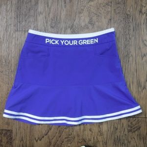 JDX Multi Sports White Trim on Blue "Pick Your Green" Golf Skort